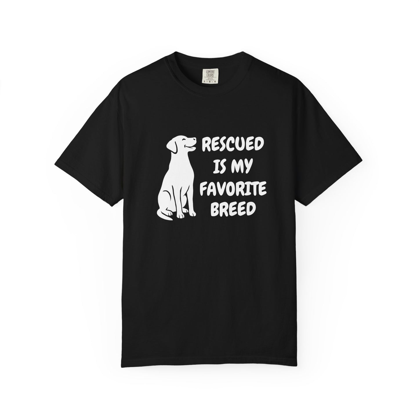 "Rescued Is My Favorite Breed" Cotton Tee