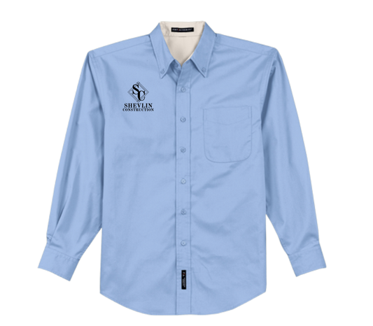 Embroidered Long Sleeve Dress Shirt | Shevlin Construction