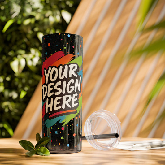 Custom Skinny Tumbler (20oz) — back view