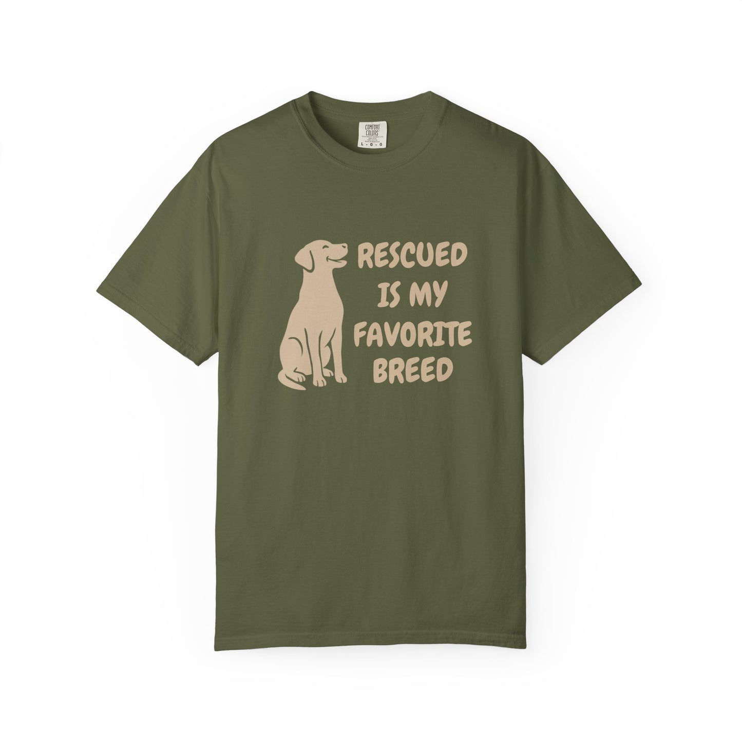 "Rescued Is My Favorite Breed" Cotton Tee