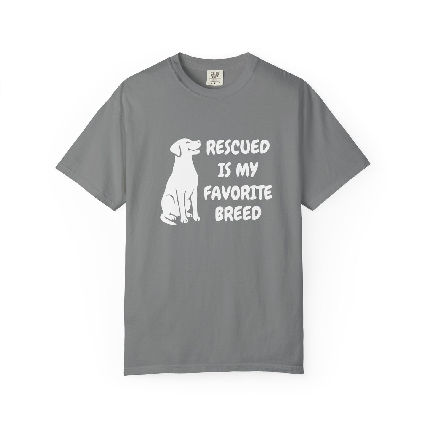 "Rescued Is My Favorite Breed" Cotton Tee
