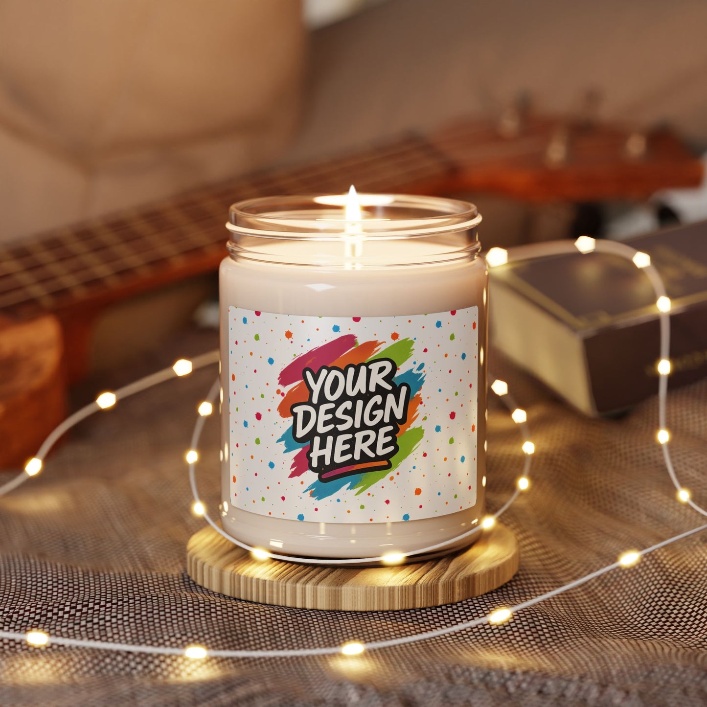 Custom Soy Candle — back view