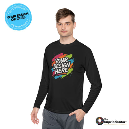 Custom Moisture-Wicking Long Sleeve Tee — back view