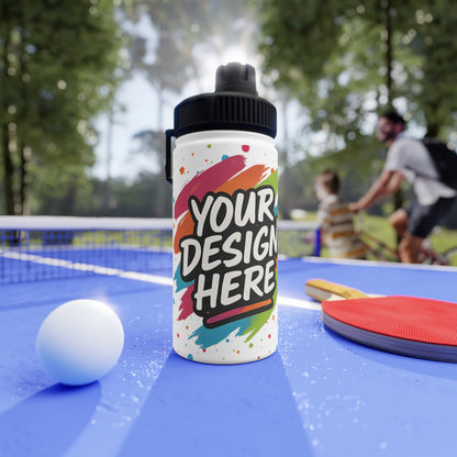 Custom Water Bottle with Handle & Sports Lid