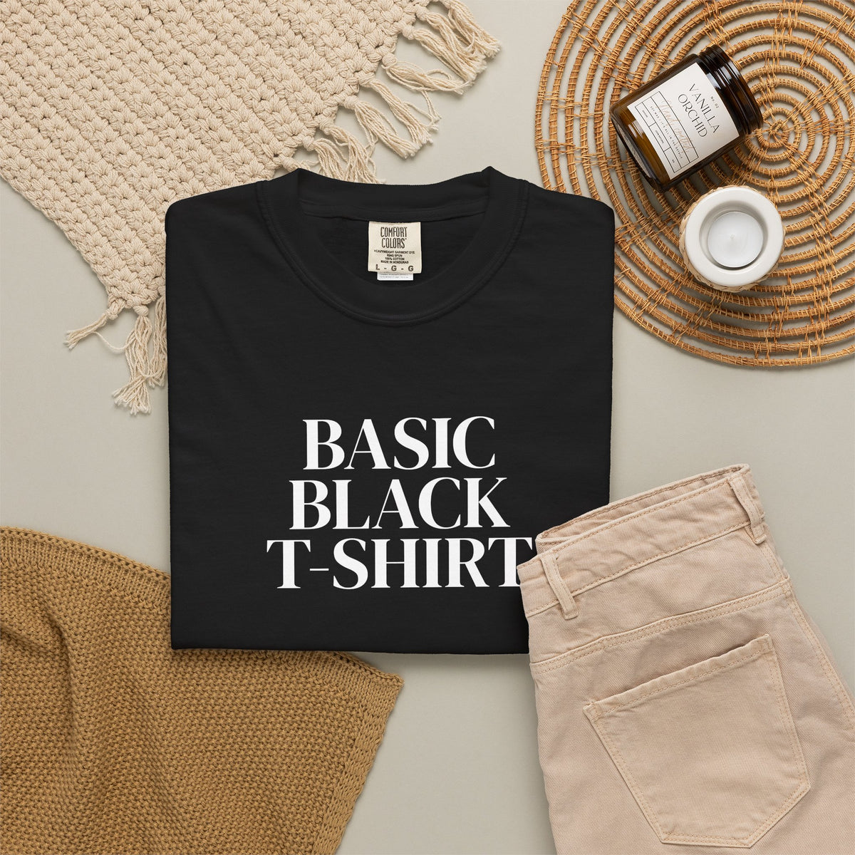 Basic Black Cotton T-Shirt