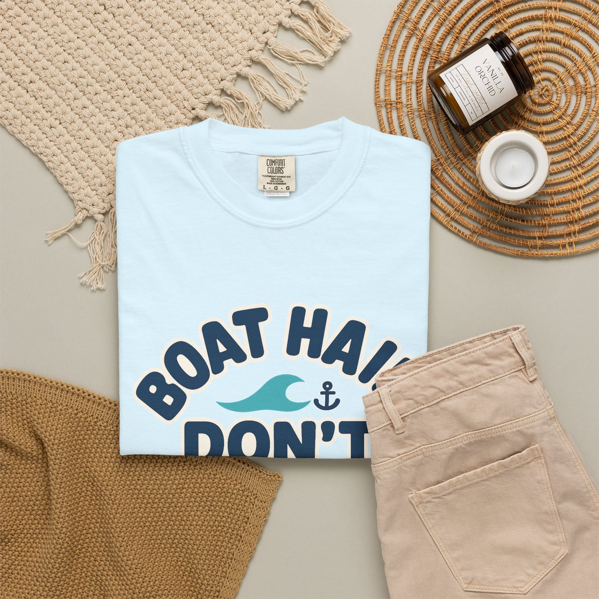 'Boat Hair Don't Care' Cotton T-Shirt — view 19