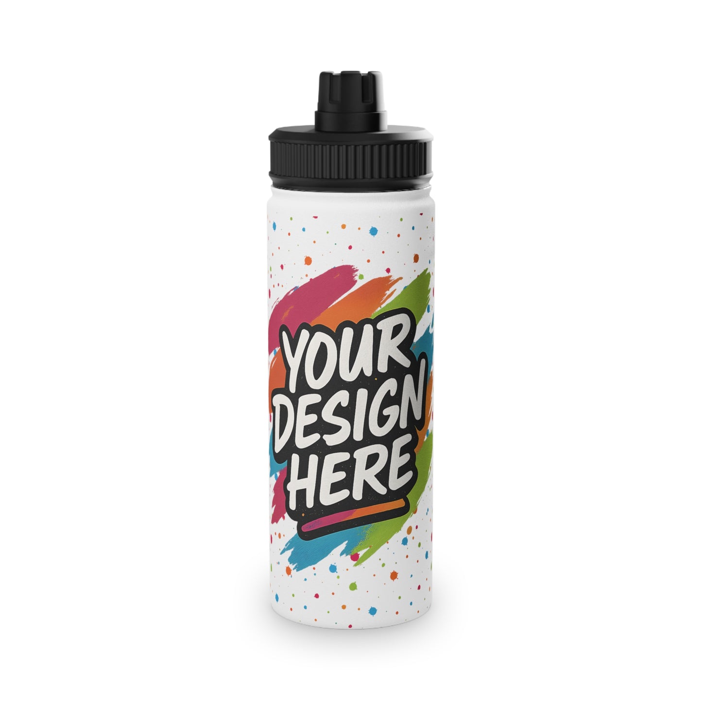 Custom Water Bottle with Handle & Sports Lid