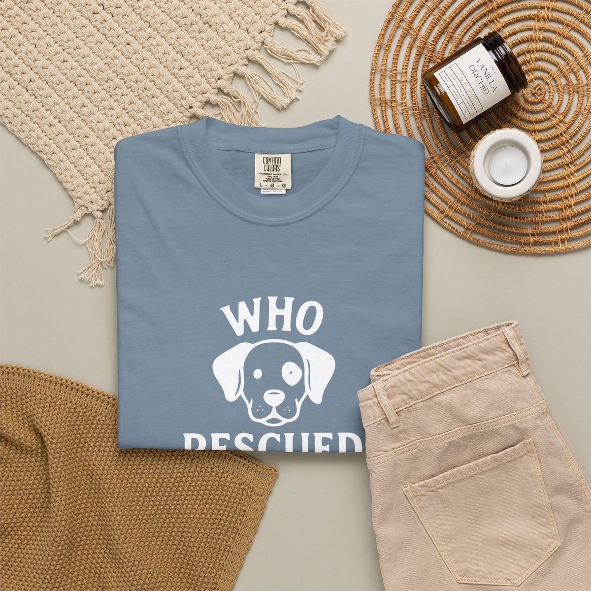 'Who Rescued Who?' Cotton T-Shirt