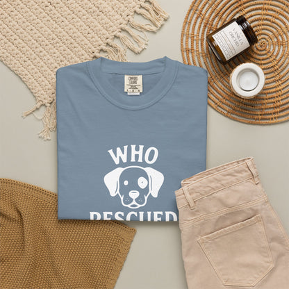 'Who Rescued Who?' Cotton T-Shirt