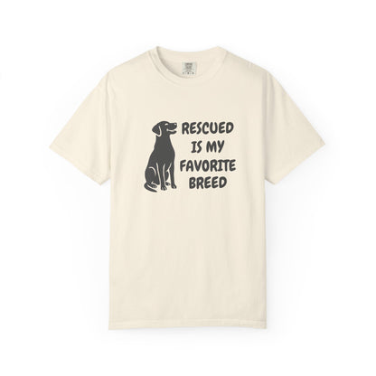 "Rescued Is My Favorite Breed" Cotton T-Shirt