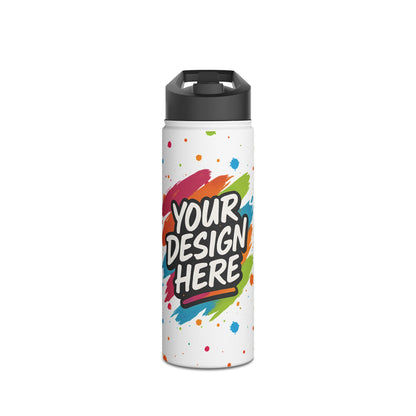 Custom Water Bottle with Handle & Flip-Up Lid