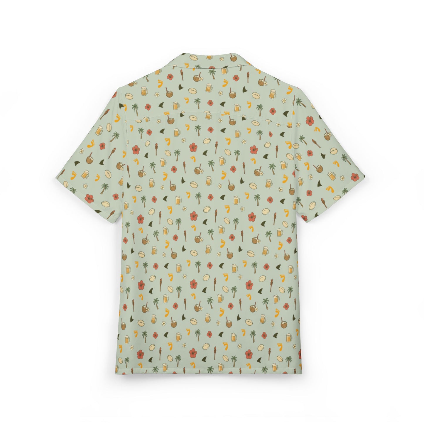 Beerfoot Beach 7’s Rugby Hawaiian Shirt w/ Pocket (Sage Green)