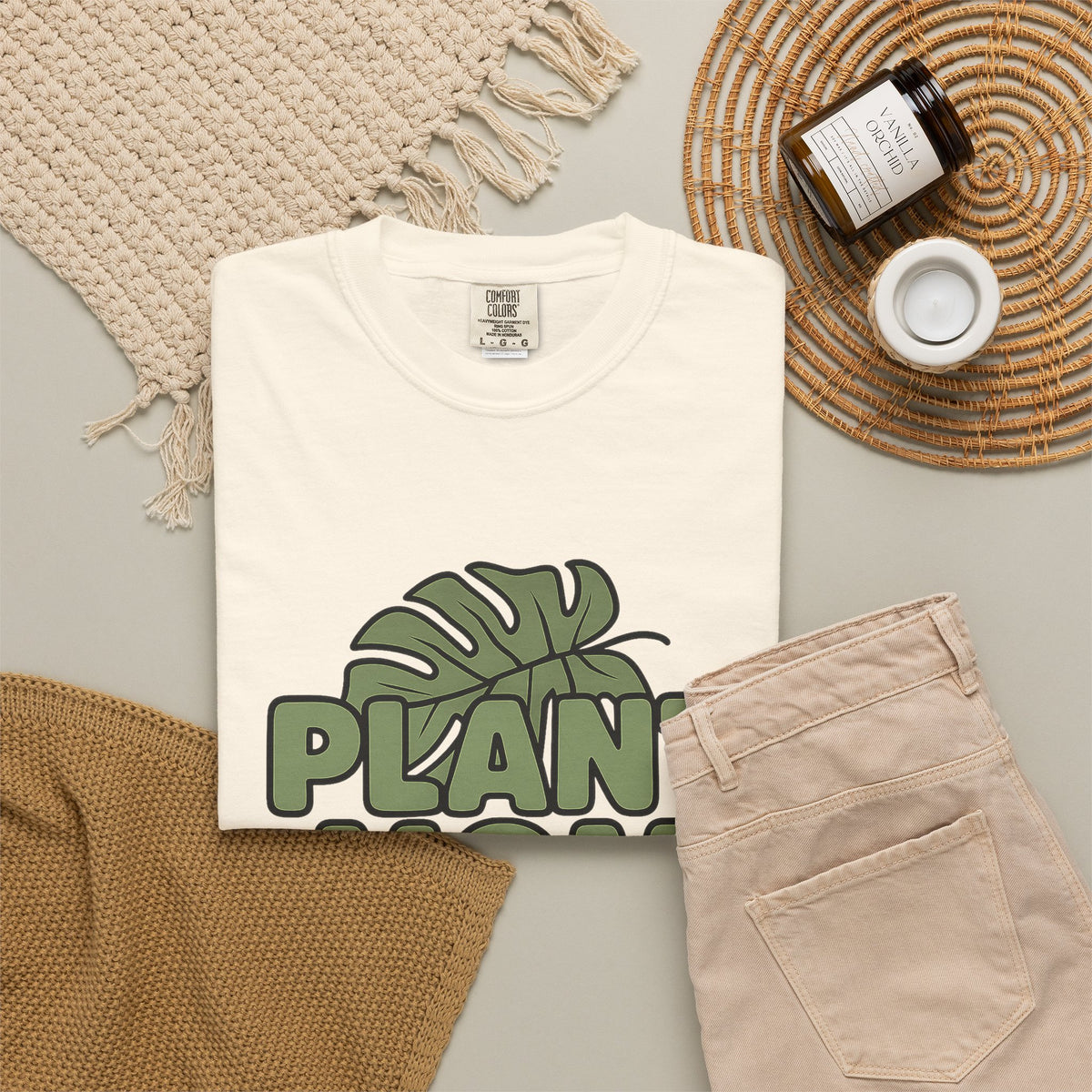 'Plant Mom' Cotton T-Shirt — view 13
