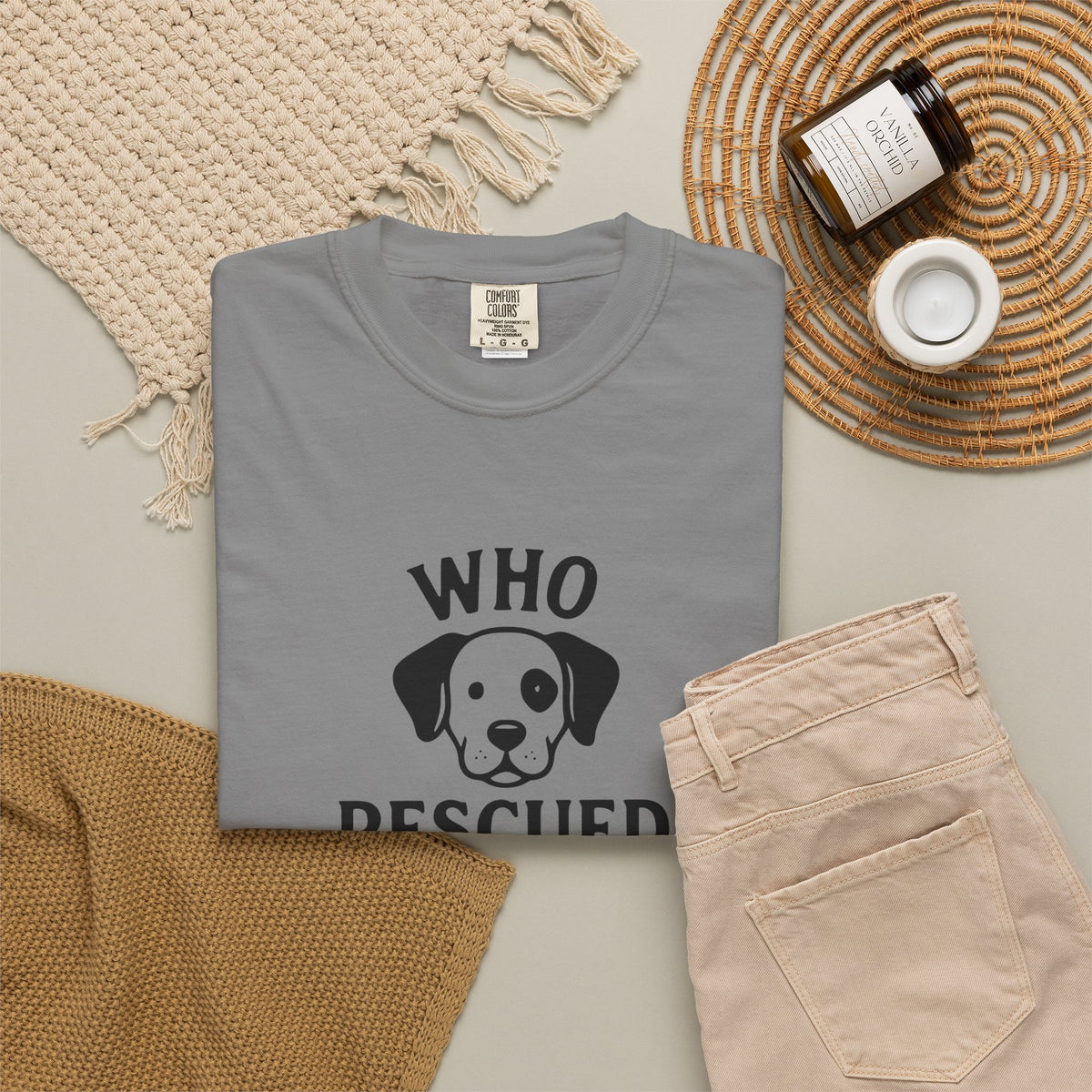'Who Rescued Who?' Cotton T-Shirt