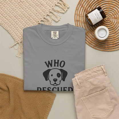 'Who Rescued Who?' Cotton T-Shirt