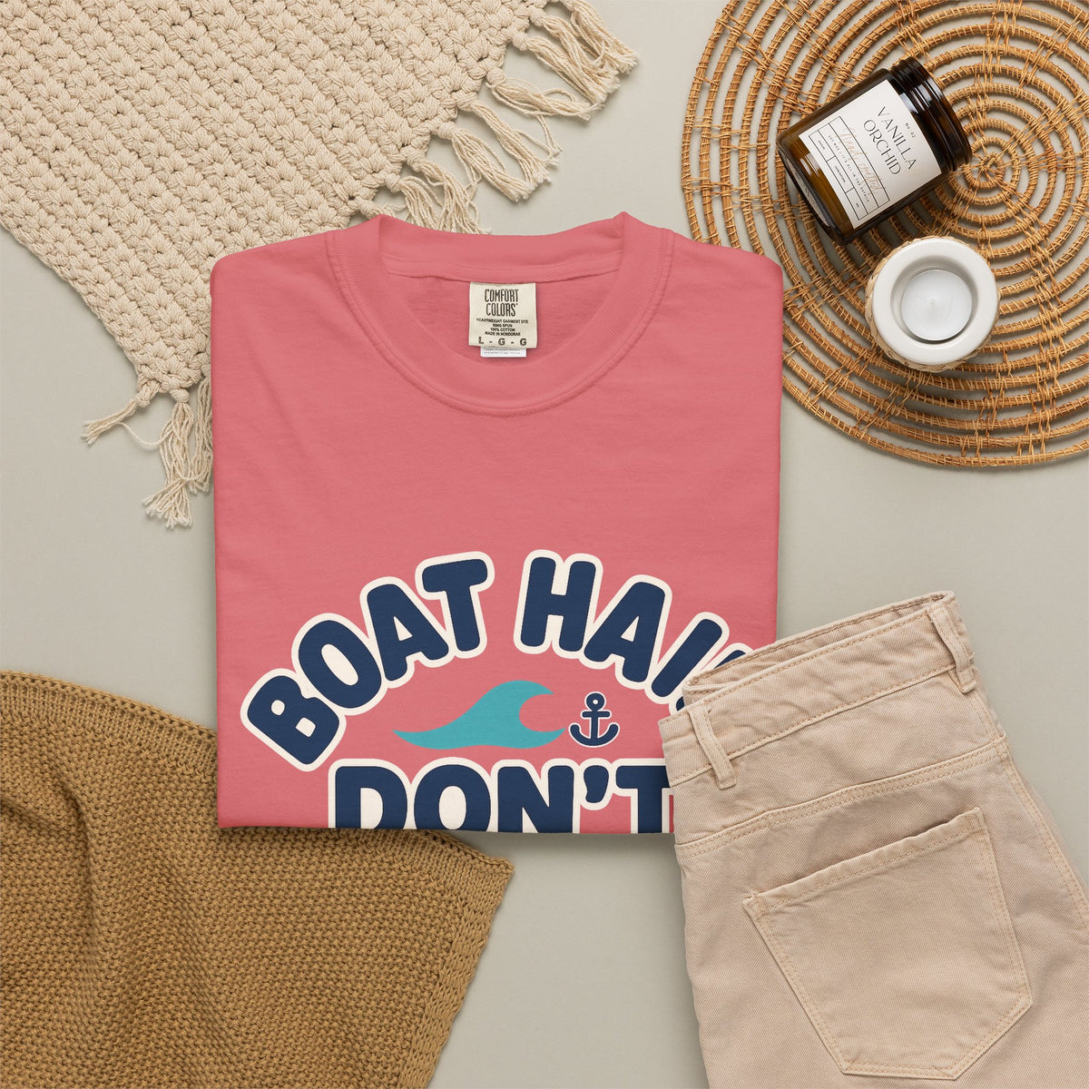 'Boat Hair Don't Care' Cotton T-Shirt — view 22