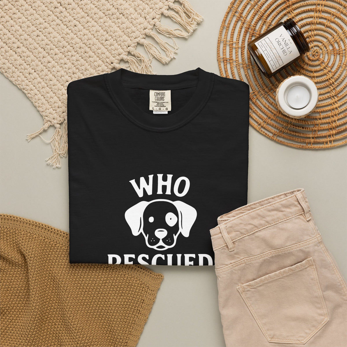 'Who Rescued Who?' Cotton T-Shirt