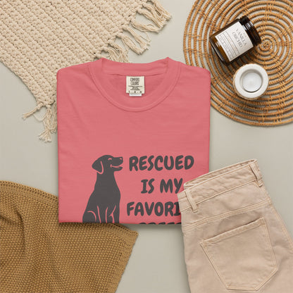 "Rescued Is My Favorite Breed" Cotton T-Shirt
