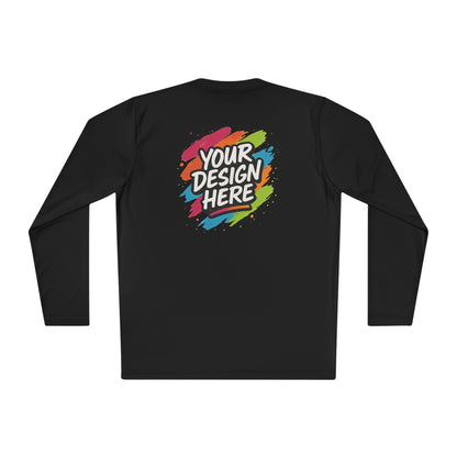 Custom Moisture-Wicking Long Sleeve Tee — detail view