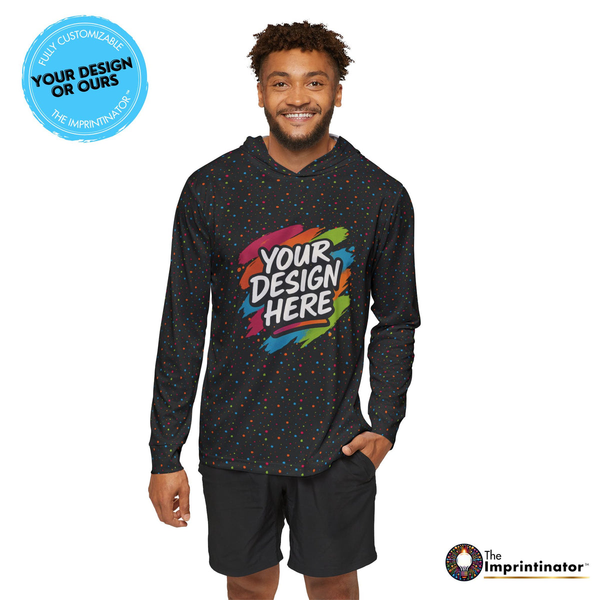 Custom Men’s Sports Hoodie — detail view