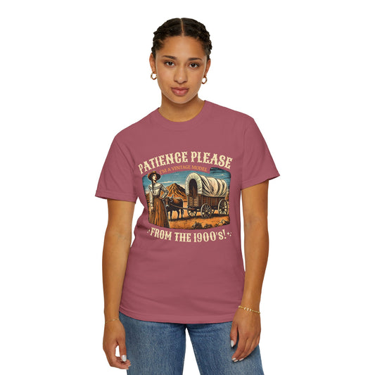 'Patience Please, I'm A Vintage Model From the 1900s' Cotton Tee