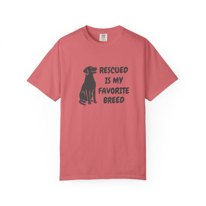 "Rescued Is My Favorite Breed" Cotton T-Shirt