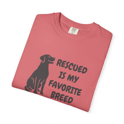 "Rescued Is My Favorite Breed" Cotton T-Shirt