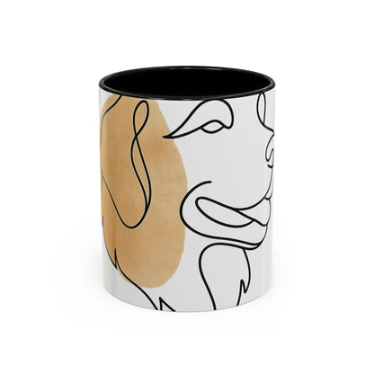 One-Line Pet Portrait – DYO Accent Mug — view 2