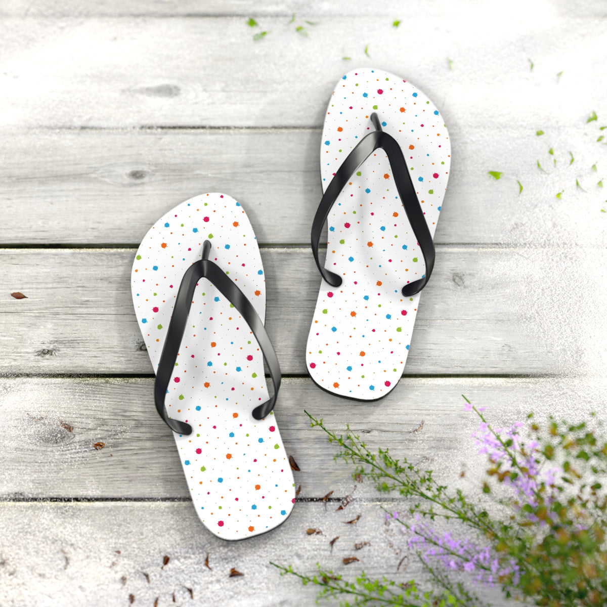 Custom Flip Flops — back view