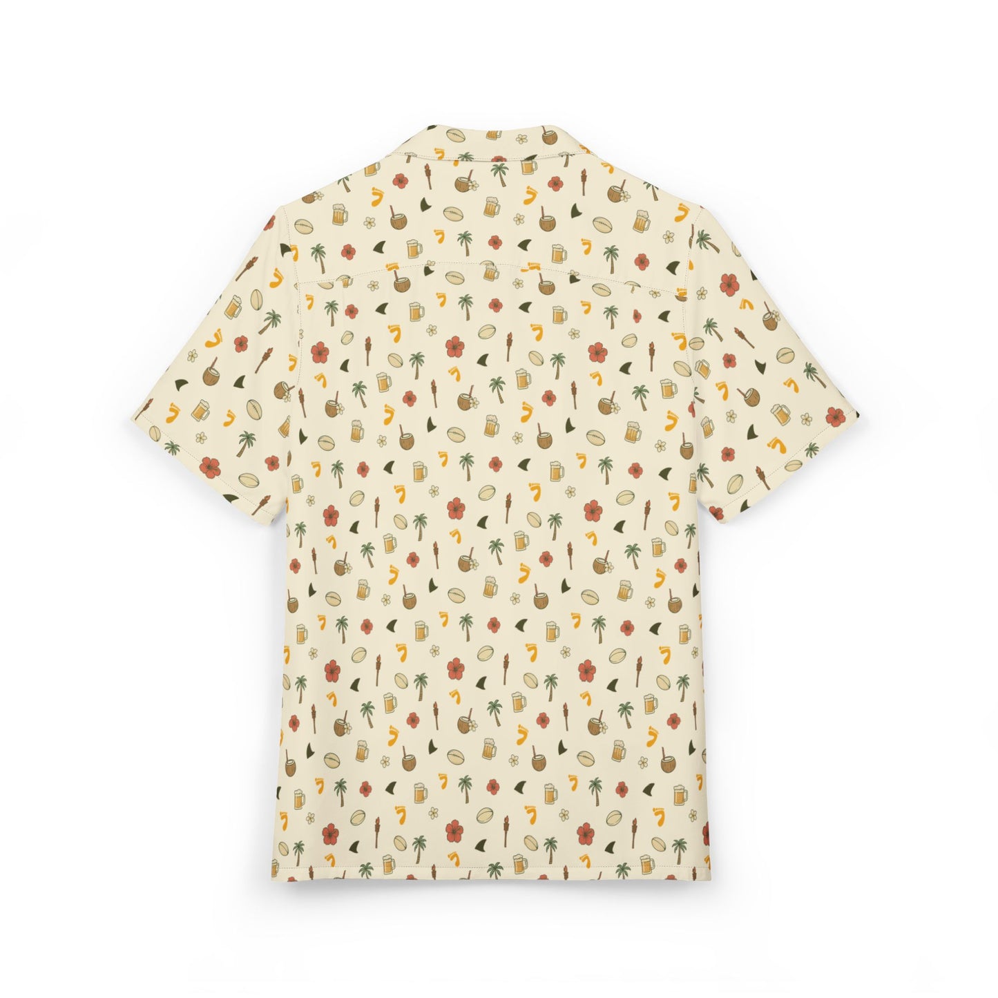 Beerfoot Beach 7’s Rugby Hawaiian Shirt w/ Pocket (Buttermilk Beige)