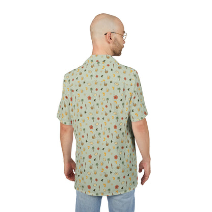 Beerfoot Beach 7’s Rugby Hawaiian Shirt w/ Pocket (Sage Green)