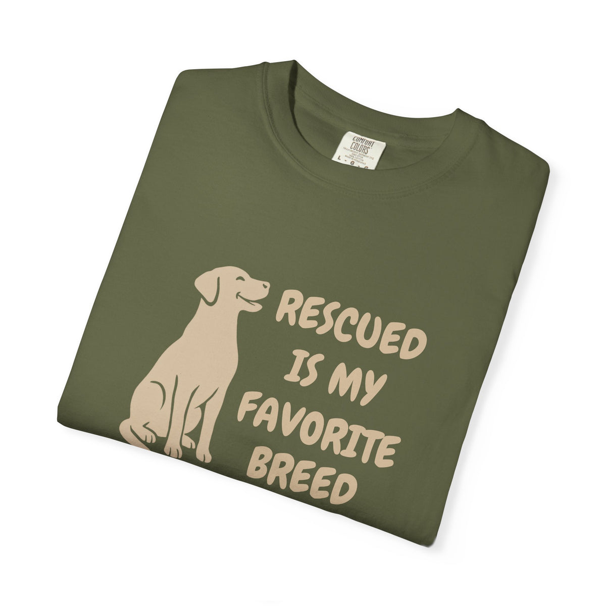 "Rescued Is My Favorite Breed" Cotton T-Shirt