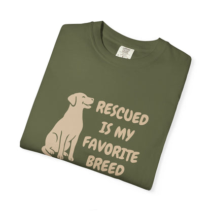 "Rescued Is My Favorite Breed" Cotton T-Shirt