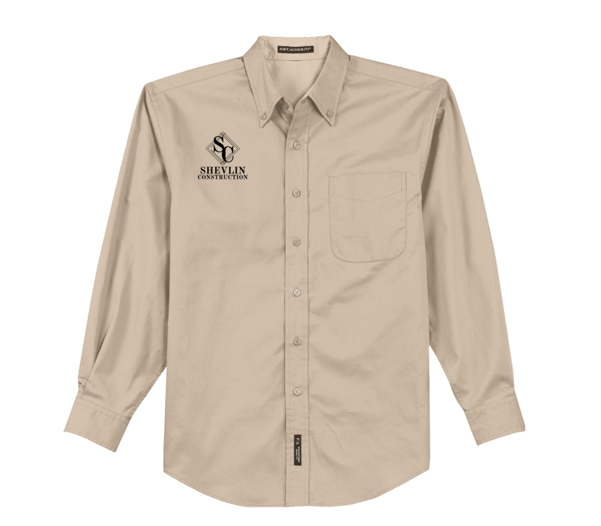 Embroidered Long Sleeve Dress Shirt | Shevlin Construction