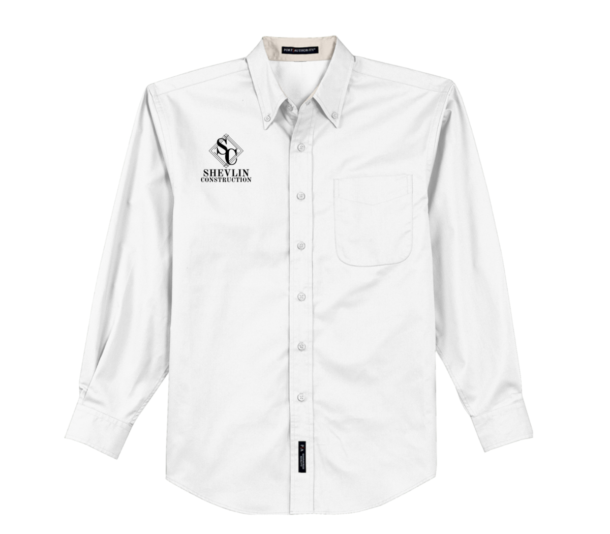 Embroidered Long Sleeve Dress Shirt | Shevlin Construction