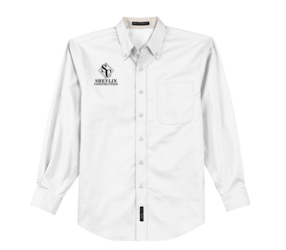 Embroidered Long Sleeve Dress Shirt | Shevlin Construction