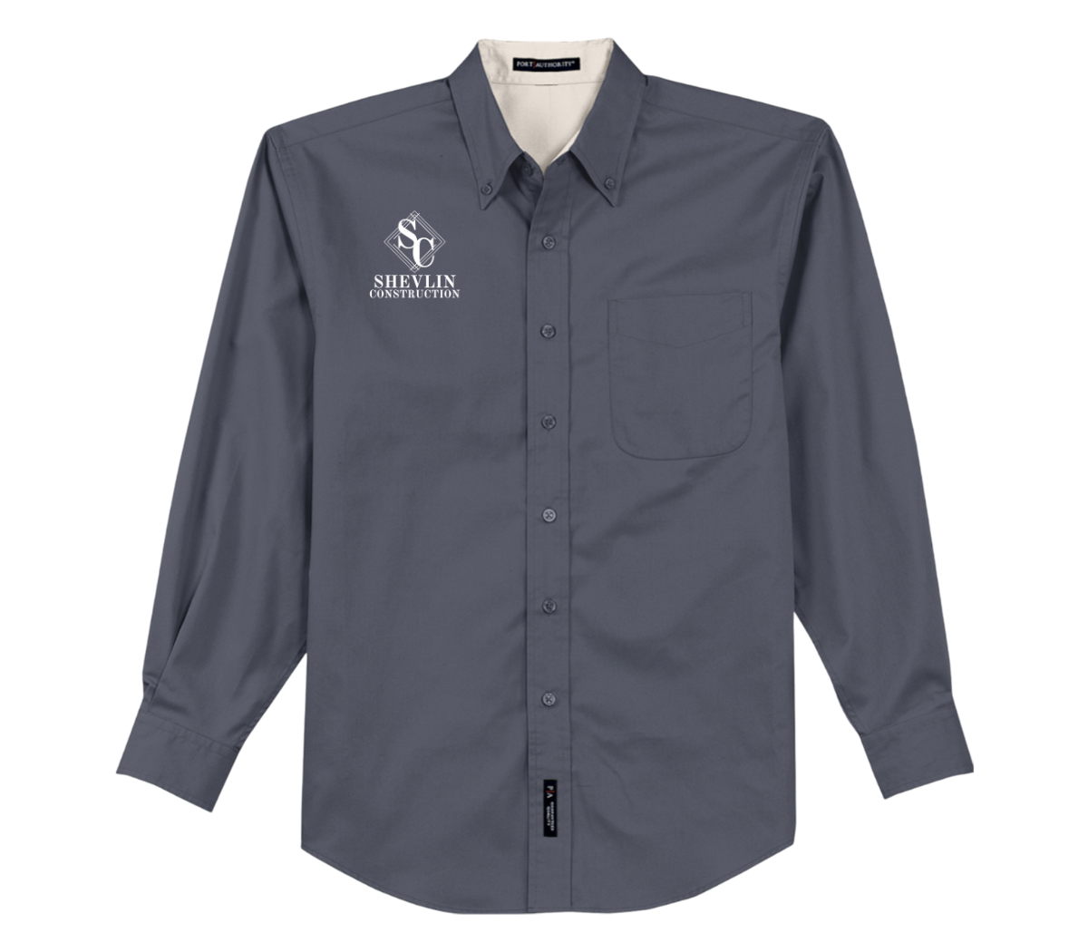 Embroidered Long Sleeve Dress Shirt | Shevlin Construction