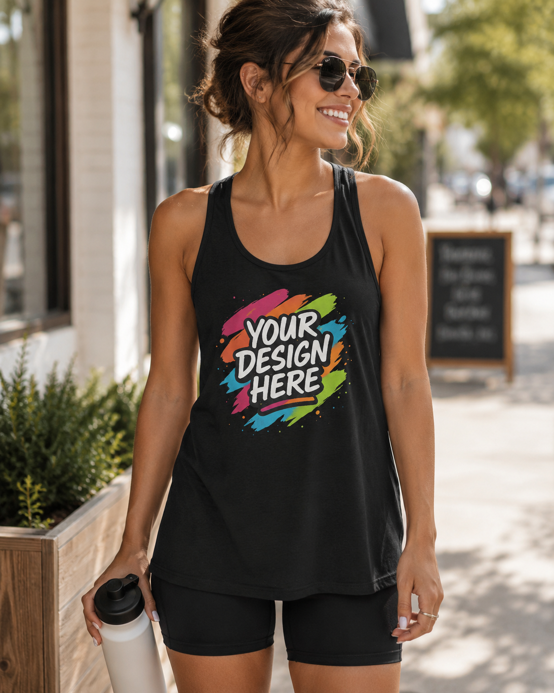 Custom Women's Racerback Tank — back view