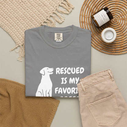 "Rescued Is My Favorite Breed" Cotton T-Shirt