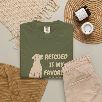 "Rescued Is My Favorite Breed" Cotton T-Shirt
