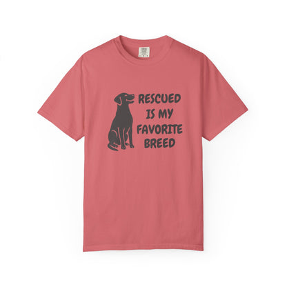 "Rescued Is My Favorite Breed" Cotton Tee