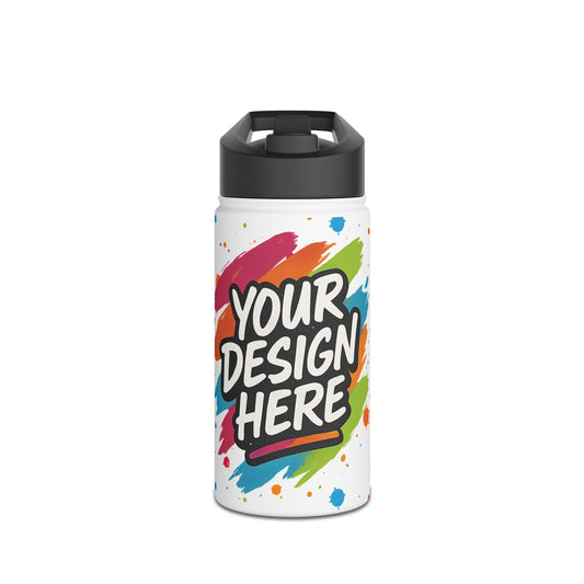 Custom Water Bottle with Handle & Flip-Up Lid