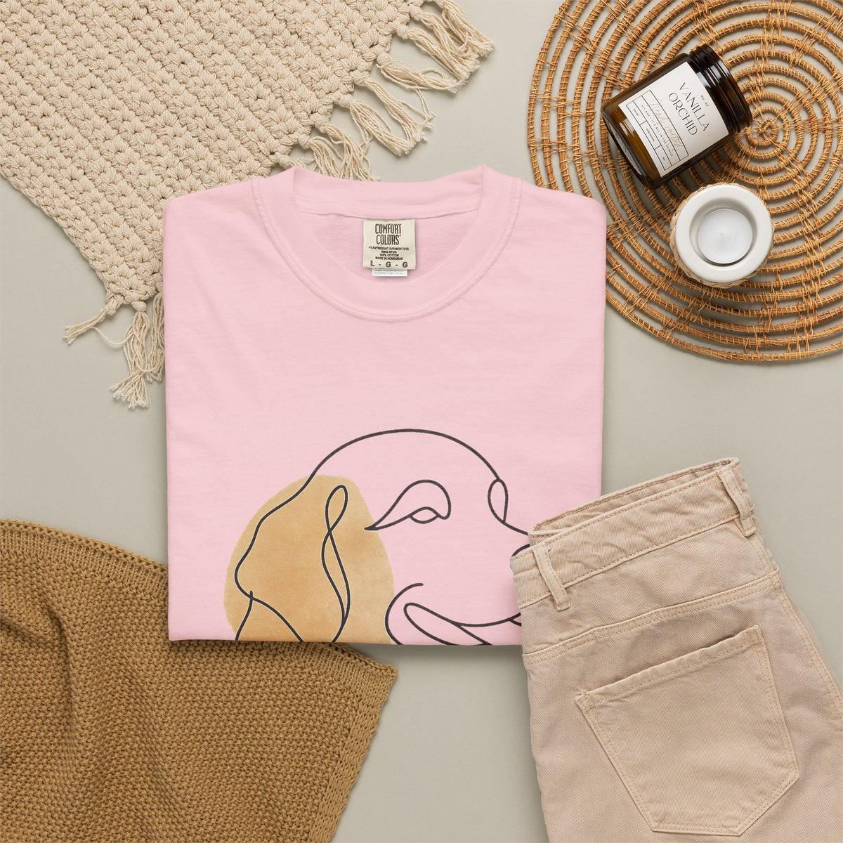 One-Line Pet Portrait – DYO Cotton T-Shirt — view 24