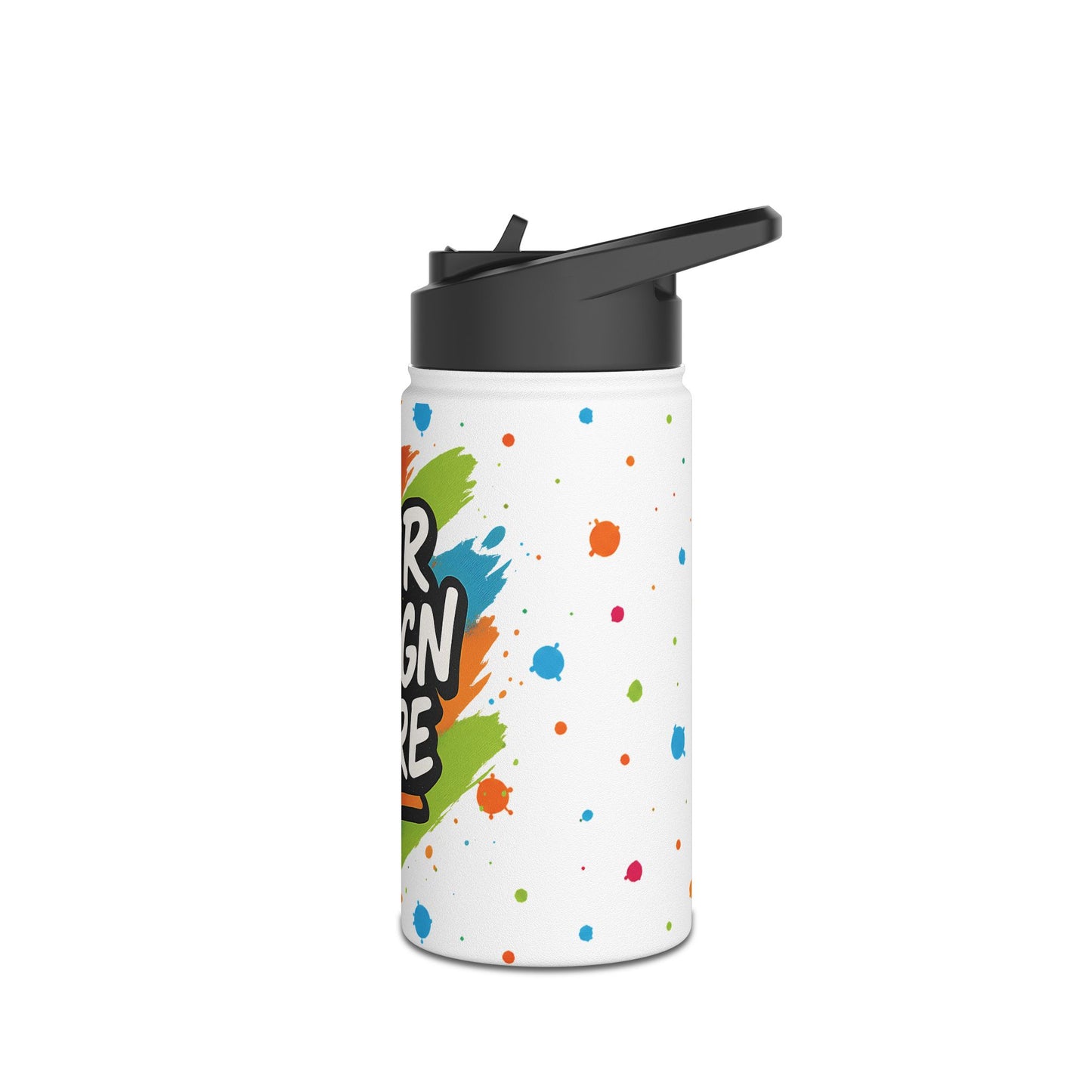 Custom Water Bottle with Handle & Flip-Up Lid