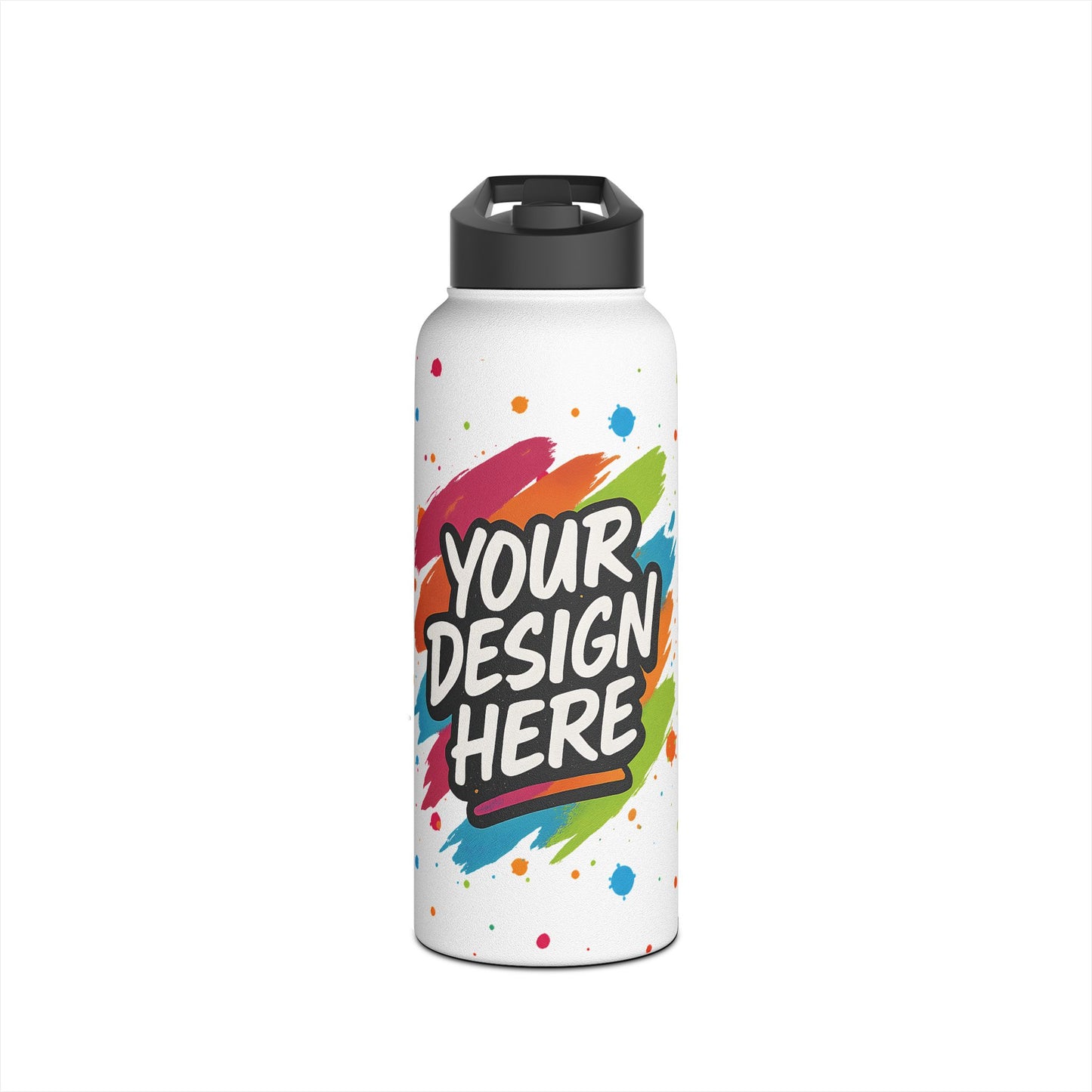 Custom Water Bottle with Handle & Flip-Up Lid