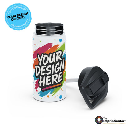 Custom Water Bottle with Handle & Flip-Up Lid