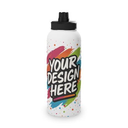 Custom Water Bottle with Handle & Sports Lid