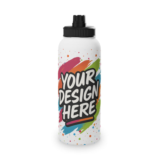 Custom Water Bottle with Handle & Sports Lid