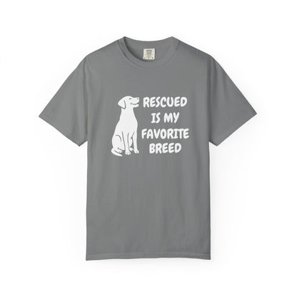 "Rescued Is My Favorite Breed" Cotton Tee