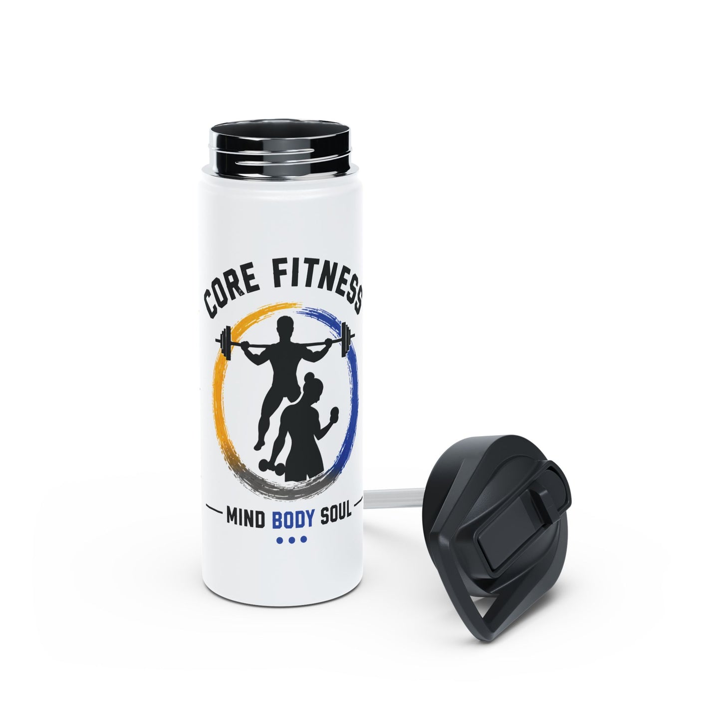 Core Fitness | Water Bottle with Handle & Flip-Up Lid